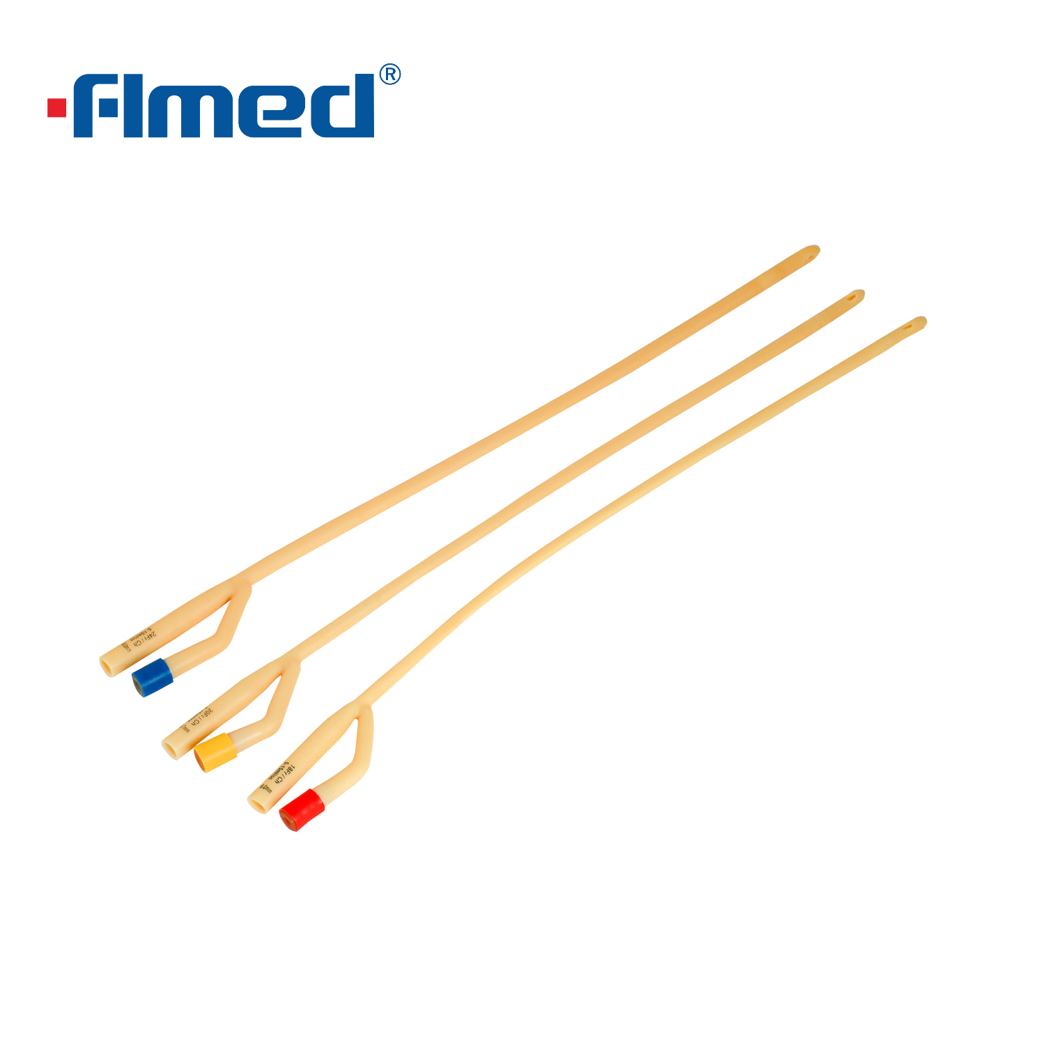 Ống thông Foley phủ silicone cao su tiêu chuẩn 3 chiều