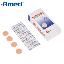 Aidplast Hình tròn Sơ cứu Thạch cao Màu da để chăm sóc vết thương 