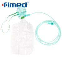 Mặt nạ dưỡng khí có bình chứa và ống (Người lớn)