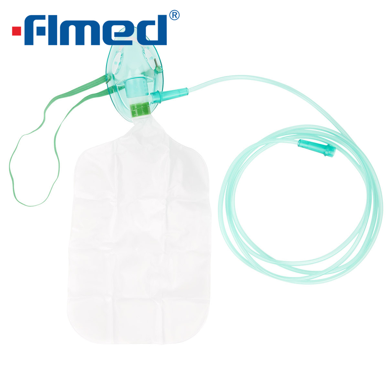 Mặt nạ dưỡng khí có bình chứa và ống (Người lớn)