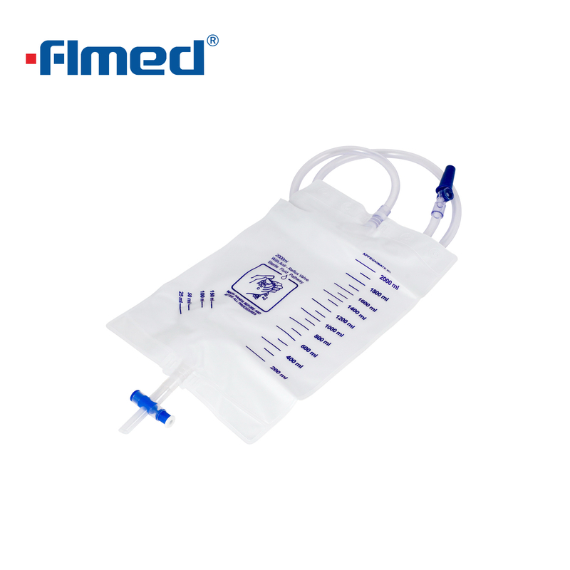Túi thoát nước tiểu y tế có thiết bị chống trào ngược 2000Ml